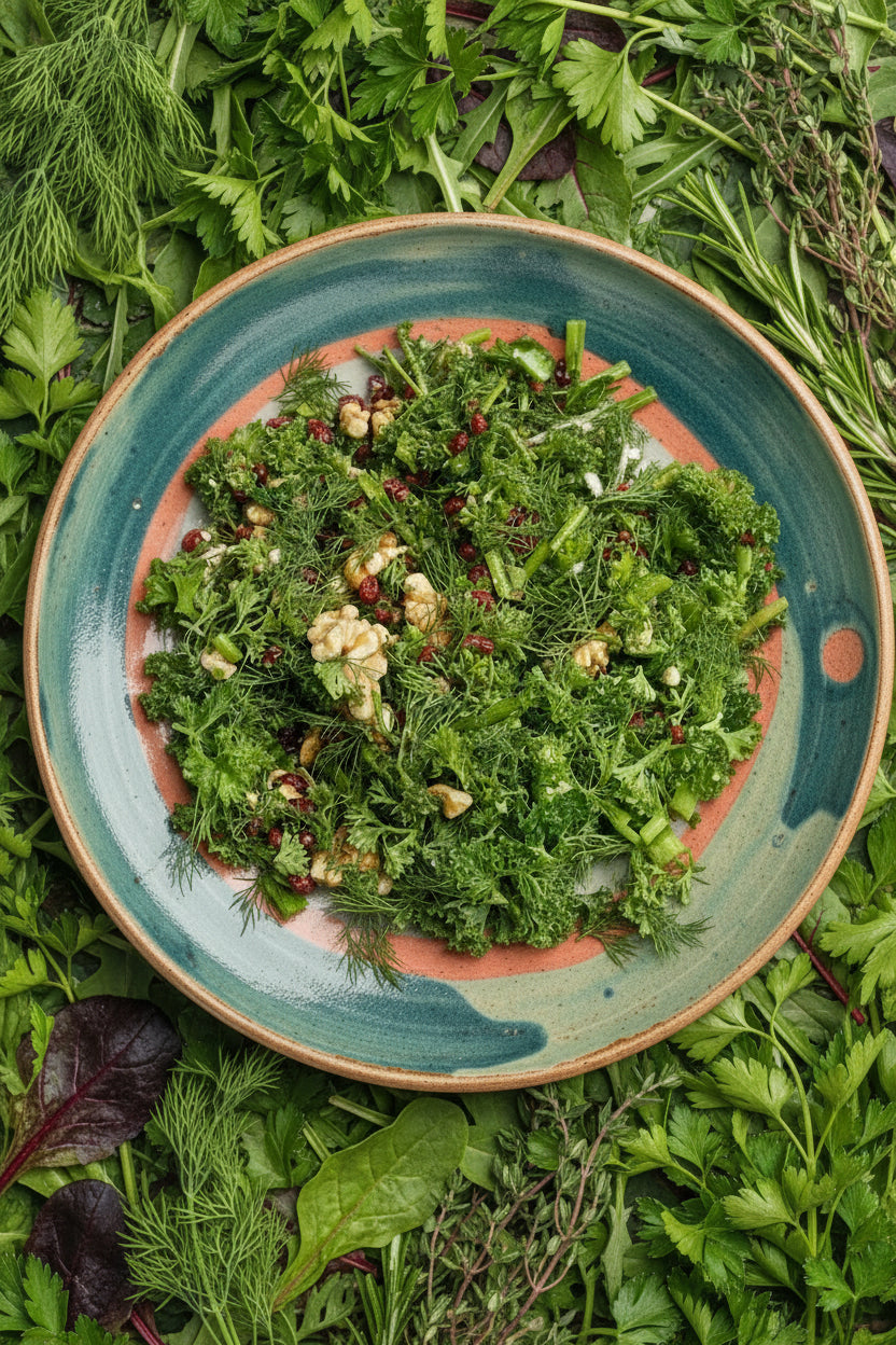 🌿Salad-e Sabzi ba Zereshk (Fresh Herb Salad with Barberries)