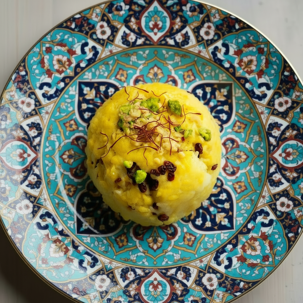 🥥TAHCHIN-E NARGESI Persian Coconut Rice with Barberries