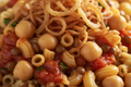 Koshari closeup to show the texture